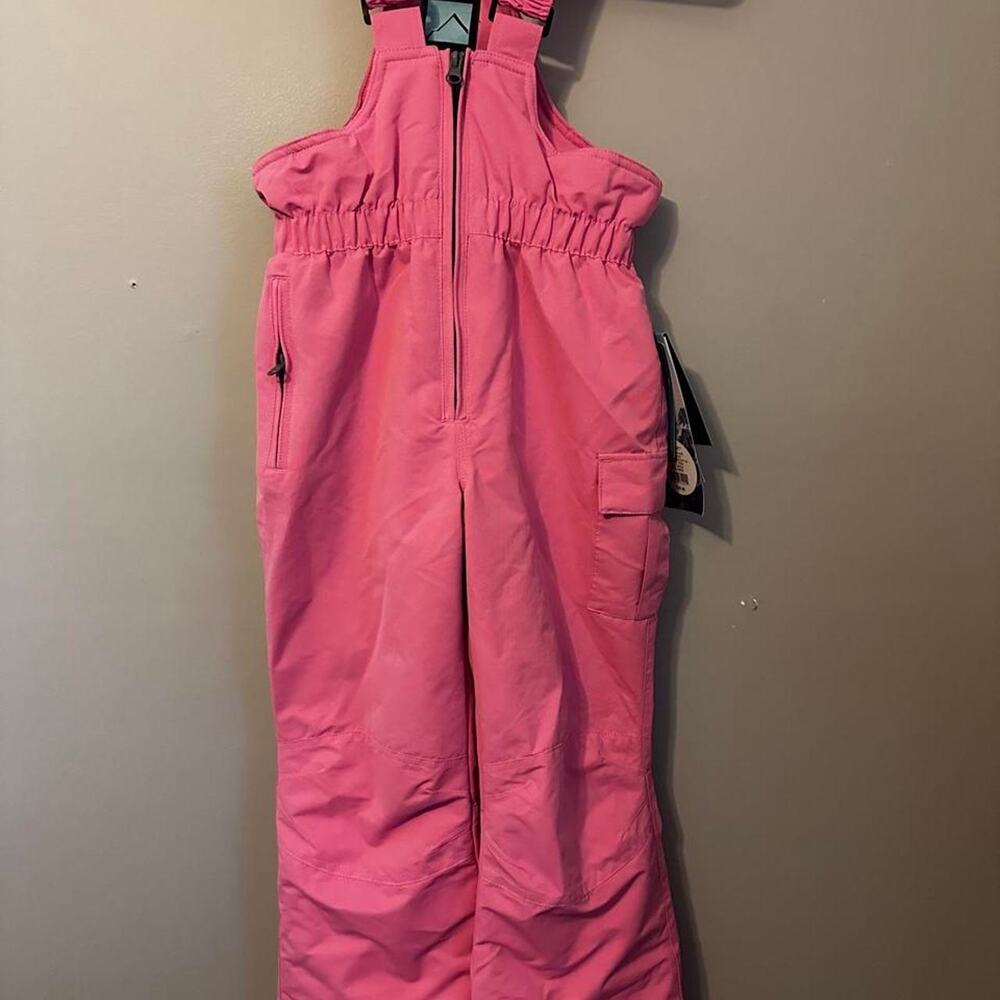 Iceburg Kids Pink Snow Bib Snow Pants Size 5/6 Insulated Ski Winter Overalls